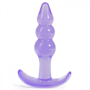 Jelly Rancher Rippled Pleasure Butt Plug with T-Bar 4 Inch Main Image
