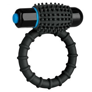 Pure Silicone Vibrating Cock Ring and Penis Enhancer by Optimale Black Main Image