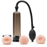 Travel Trio Vibrating Penis Pump and Male Masturbator Set by Pump Worx Main Image