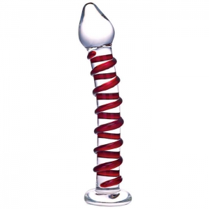 Mr Swirly Textured Glass Dildo  Main Image