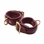 Luxury Burgundy Locking Wrist Cuffs Main Image