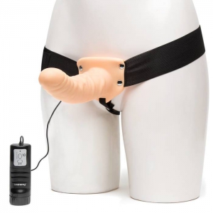 Perfect Partner Unisex Hollow Vibrating Strap-On 8 Inch Main Image