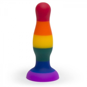 Super Soft Silicone Rainbow Butt Plug Main Image