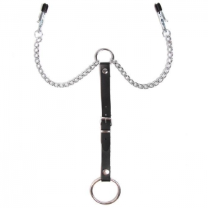 Deluxe Advanced Nipple Clamps with Cock Ring Main Image