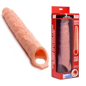 Solid Tip Flesh Colored Penis Extender Sleeve Main Image