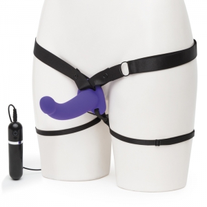 Double Duty Vibrating Double-Ended Strap-On Dildo Main Image