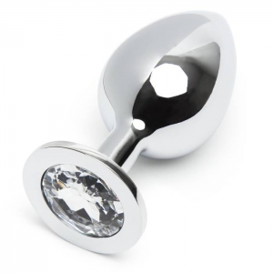 Jeweled Metal Large Butt Plug 3.5 Inch Main Image