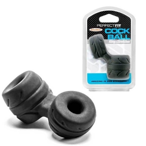 Cock Ring & Ball Stretcher Black Penis Enhancer by Brand Main Image