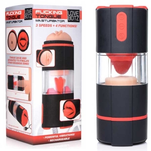 Flicking Tongue Oral Sex Masturbator & Multispeed Vibrator Main Image