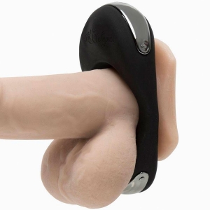 Atom Plus Dual Vibrating Cock Ring Black Silicone Main Image