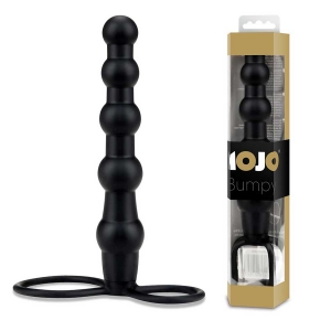 Bumpy Black Silicone Double Penetration Cock Ring Main Image