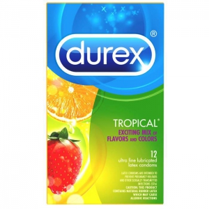 Tropical Mixed Flavored Condoms (12 Count) Main Image