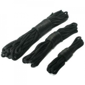 Premium Black Nylon Bondage Rope Main Image