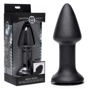 Mega Spade 10x Vibrating XL Silicone Butt Plug by Master Series Main Image