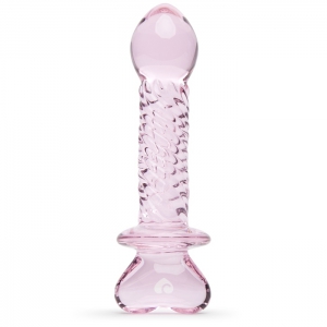 Heart Twist Textured Sensual Glass Anal Prober 5 Inch Main Image