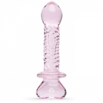 Heart Twist Textured Sensual Glass Anal Prober 5 Inch Main Image