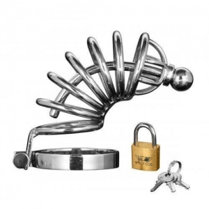 Asylum 6 Ring Locking Chastity Cage Main Image