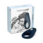 Plus Vibration Blue Silicone Cock Ring Couples Rechargeable Sex Toy Main Image