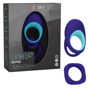 Link Up Alpha Dual Ring Vibrating Cock Ring by Cal Exotics Main Image