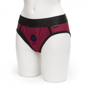 Contour Red Strap-On Harness Briefs Main Image