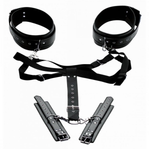 Acquire Easy Access Thigh Harness with Wrist Cuffs Main Image