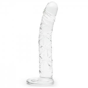 Slimline Realistic Textured Sensual Glass Dildo 6.5 Inch Main Image