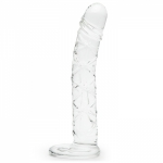 Slimline Realistic Textured Sensual Glass Dildo 6.5 Inch Main Image