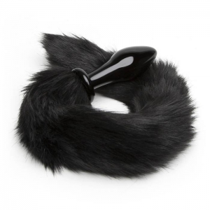 Deluxe Glass Faux Fur Animal Tail Butt Plug Main Image