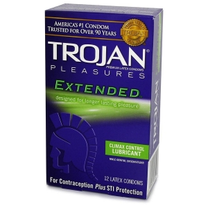 Pleasures Extended Climax Control Condom 12 Pack Main Image