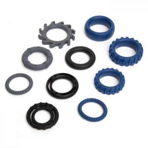 Stretchy Silicone Cock Ring Set (10 Pack) Main Image