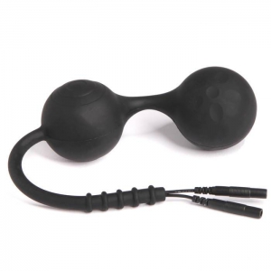 Lula Noir Silicone Kegel Balls with E-Stim Main Image