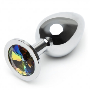 Jewelled Metal Medium Butt Plug 3 Inch Main Image