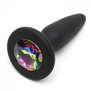 Glams Silicone Mini Butt Plug with Rainbow Crystal 3 Inch Main Image