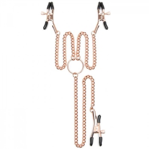 Entice Triple Nipple and Clit Clamps with Chain Main Image
